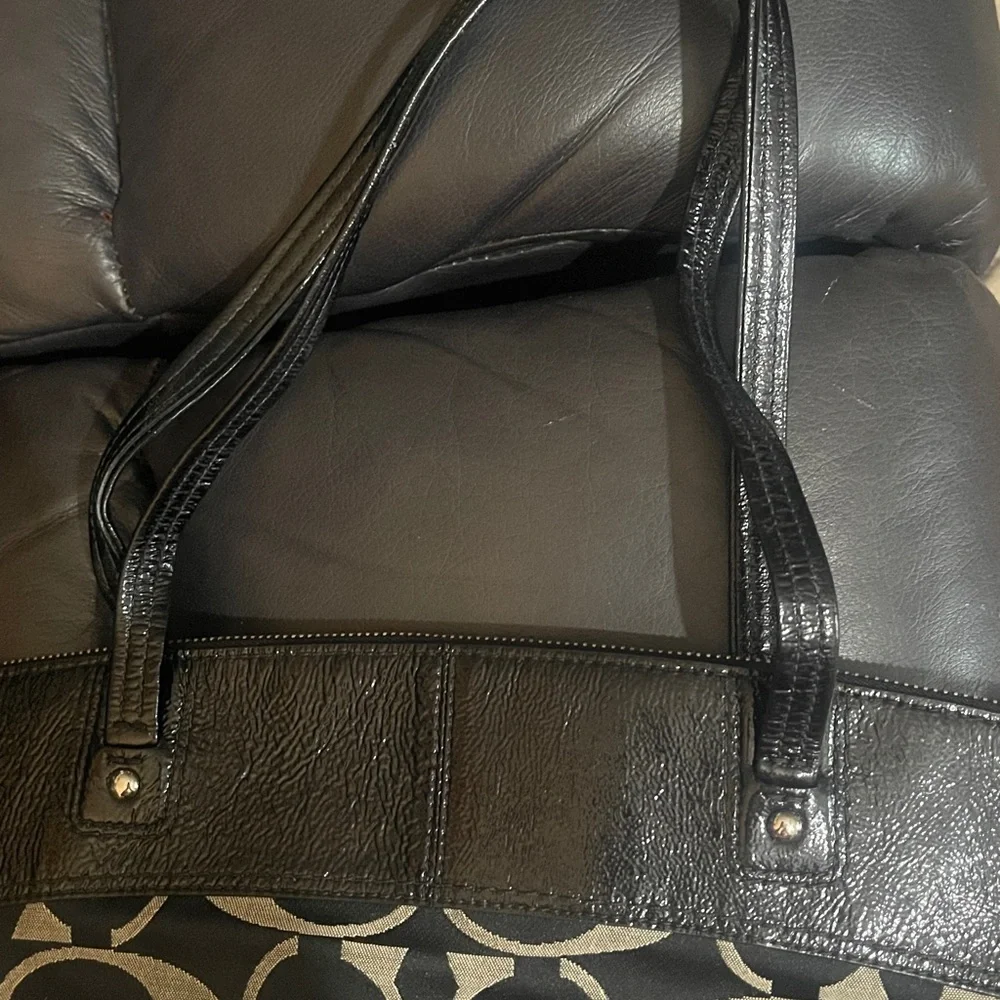 Coach Signature Black and Cream Tote - Picture 11 of 11